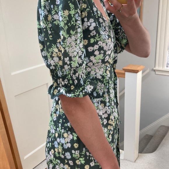 GREEN FLORAL MIDI DRESS (ASOS) NWT - Picture 8 of 8